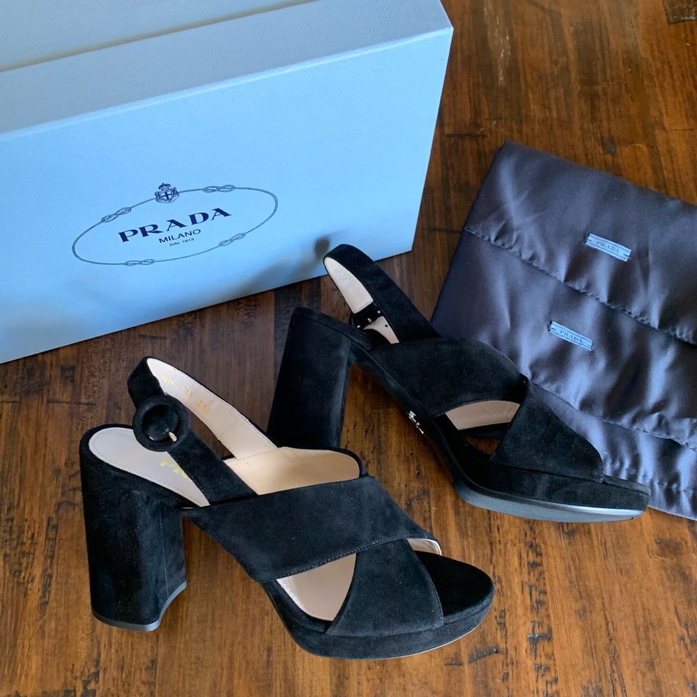 Prada Quarter Strap Platform Sandal